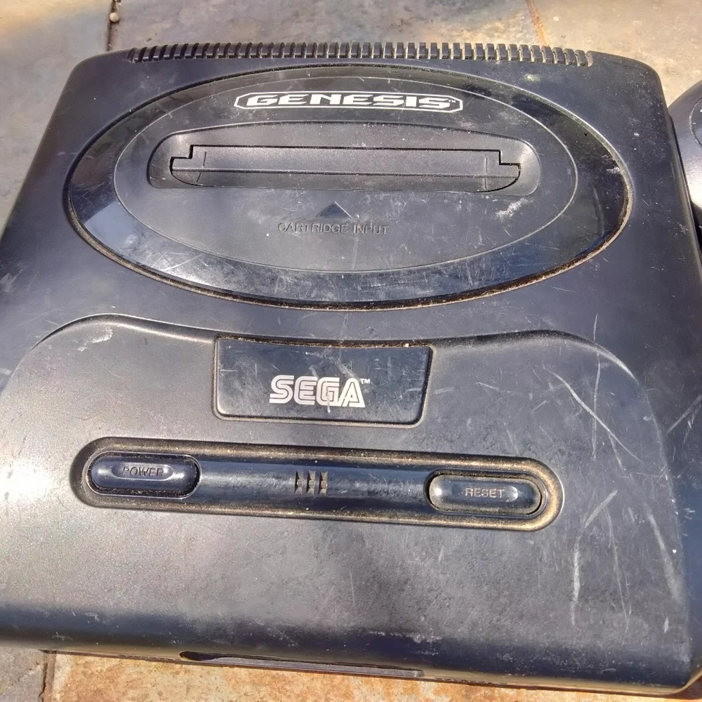 Genesis Classic Black Console with Two Controllers UNTESTED